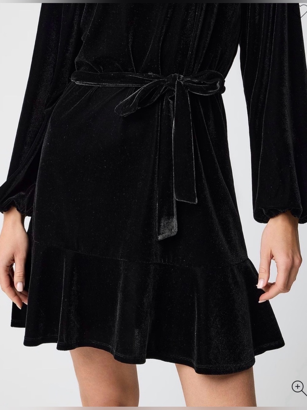 J.Crew Velvet Tie-Waist Mini Dress - Picture 9 of 9